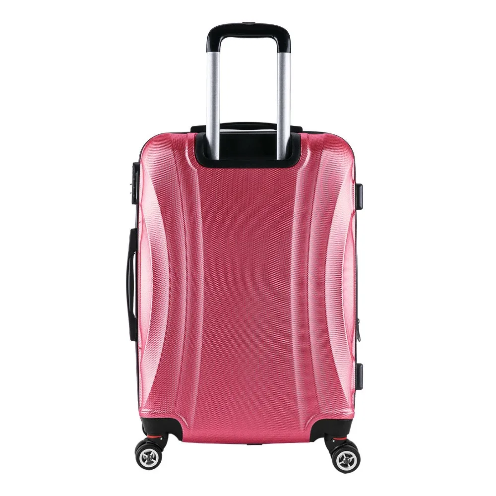 ABS/PC Stylish Small Fresh and Bright Aluminum Frame Caster Student Large Capacity Suitcase Built-in Password Lock Comfortable Handle YD Luggage Set Trolley case 2 5 Colors