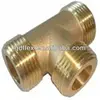 solar hose fittings of DN12 Brass Tee 1/2" ,1/2"M-1/2"M- 1/2"M