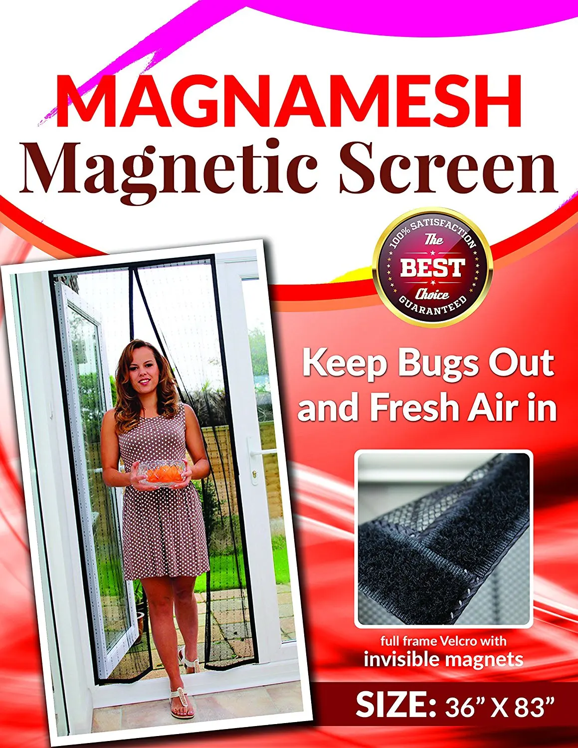 heavy duty magnetic screen door