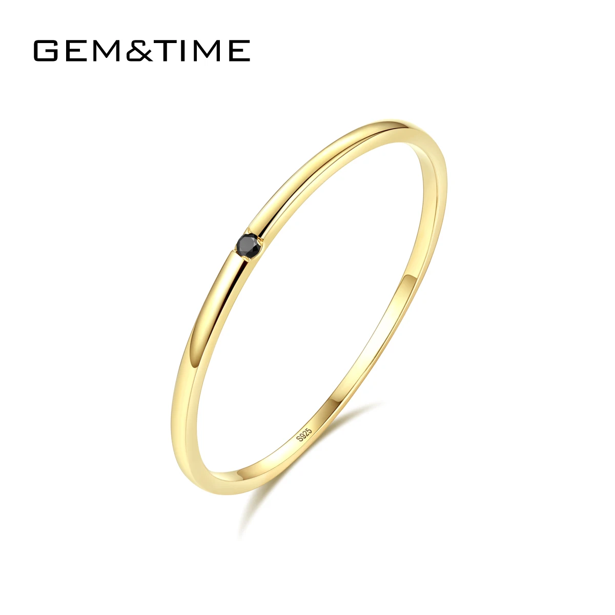 

GEM&TIME Real 14K Gold Rings Luxury AAA AAA Cubic Zircon Yellow Gold Rings Simple Korea Design Ringsfor Women Wholesale jewelry