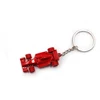 Mini formula car f1 rancing car shape metal Toy spray paint colorful keychain For souvenir Gift