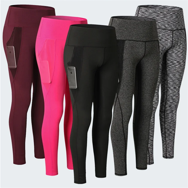 

Custom Printed Girls Fitness Tights Yoga Pants With Pockets, Customized colors