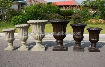 Faux Stone Look Fiber Clay Decorative Garden Urns Planters Buy