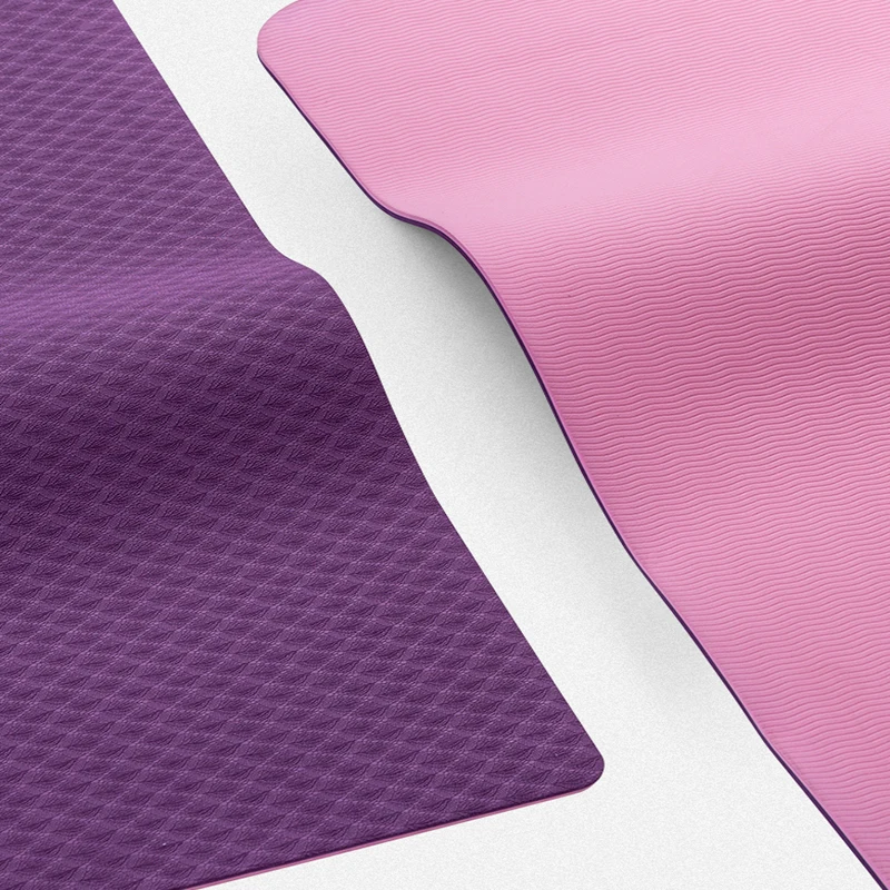 

eco friendly anti slip anti tear 6MM double color tpe yoga mat manufacturer