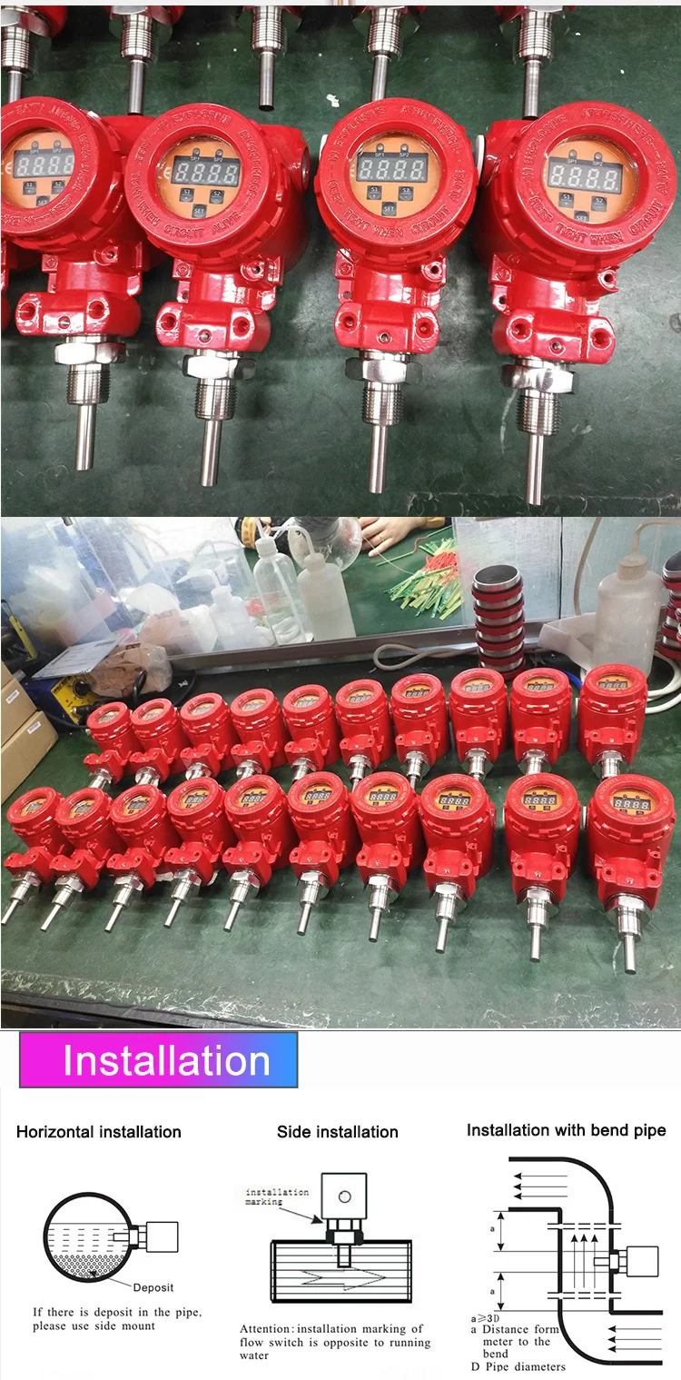 Factory price thermal flow switch oil water flow switch, View thermal