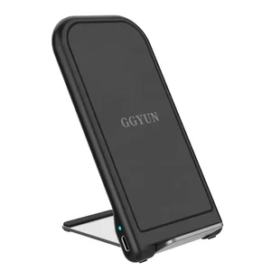 Foldable Qi Fast Wireless Charger Pad Stand Dual Coils
