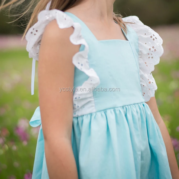 Baby Toddler Girls White Linen Dress With Peter Pan Collar,White Collar Under Knee Baptism Dress