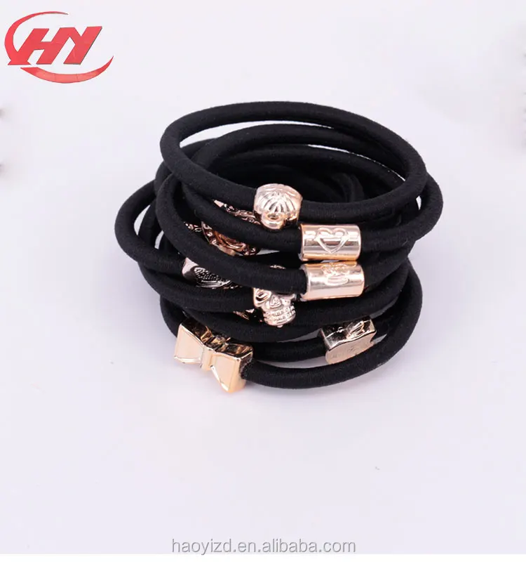 Elastic Hair Ties Ponytail Holders No Metal Multicolor Girls Hair
