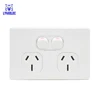 Slimline double powerpoint 250V 10A power socket outlet