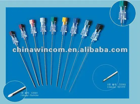 DISPOSABLE SPINAL NEEDLE 16G-27G 90mm