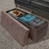 Perfect Collapsible Toy and Shoe Chest Pouffe Ottoman Seat Foot Rest