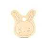 Beech Material BPA Free Teething Toy Rabbit Shape Animal Wood Baby Teether
