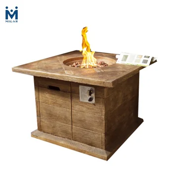 Outdoor Square Propane Fire Pit With Lava Rocks View Outdoor Fire