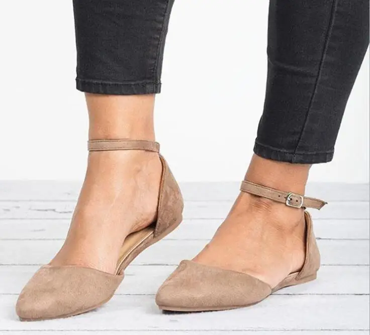 

Latest Fashion Flat-tipped Heels Buckle Elastic Band Sandals for Women and Ladies