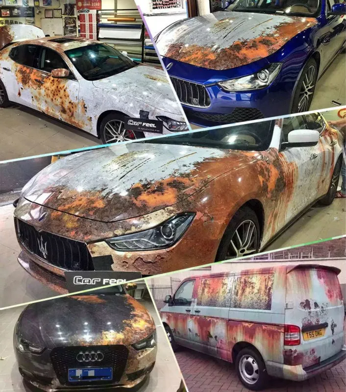 Wrapping Vinyl 1.52*28m Rusty Metal Car Color Change Decoration Film ...