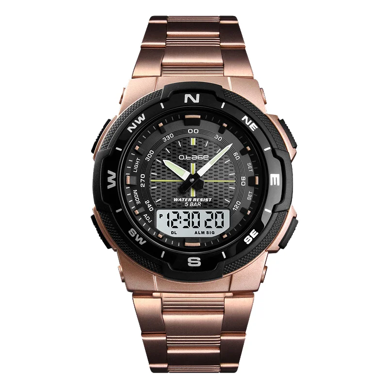 Stainless steel watch men waterproof fitness watch citizen eco drive mens watch