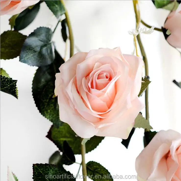 Wholesale Silk Flower Vine Artificial Rose Garland For Wedding