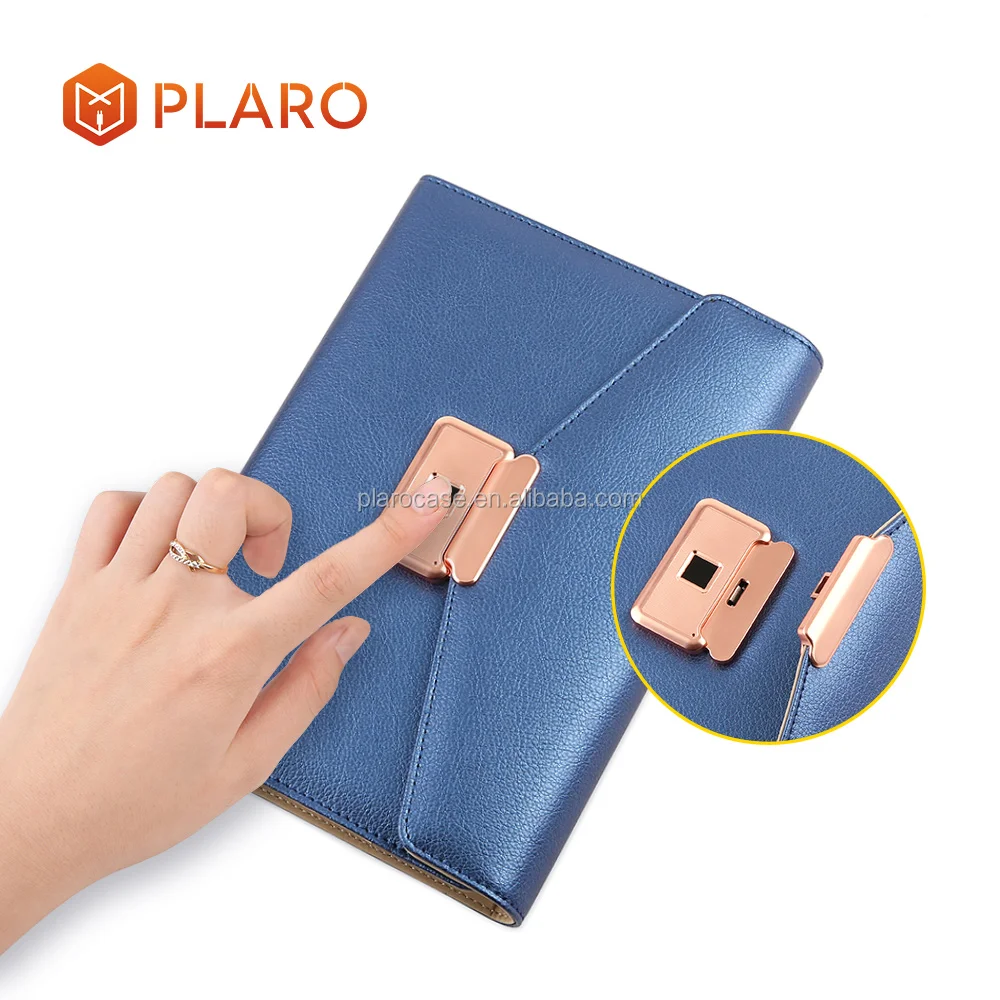 A5 Pu Leather Intelligent Fingerprint Lock Diary With Power Bank Buy