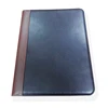 Hot seol luxury leather portfolio folder with zipper slider