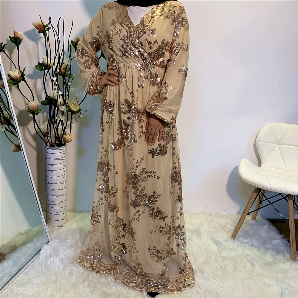 6184 Middle East Luxury Lace Embroidery Cardigan Long Robe Gowns Jubah Eid Ramadan Kimono 7333