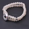 Yiwu Jewelry Factory Trendy Stacking Multicolor Beads Crystal Bracelet Snap On Buttons DIY Bracelet Snap Jewelry