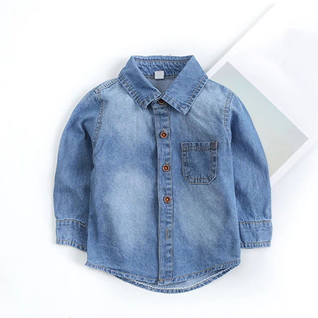 
China Wholesale 100% cotton brand children clothing jeans kids shirts 
