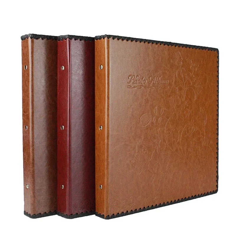 Exclusive Pu Leather Cover Post Bound Photo Album 40 Pages Self
