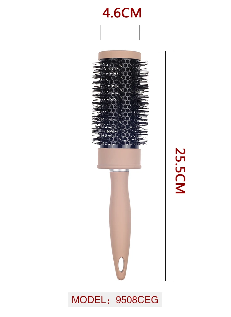 EUREKA 9508CEG Aluminum Barrel Hair Brush Nylon Heat-resistant Ceramic Brush Ionic Nano Technology Round Hair Brush