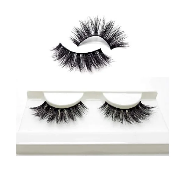 

wholesale silk lashes 3d false eyelashes with false eyelashes plastic box packaging, Natural black