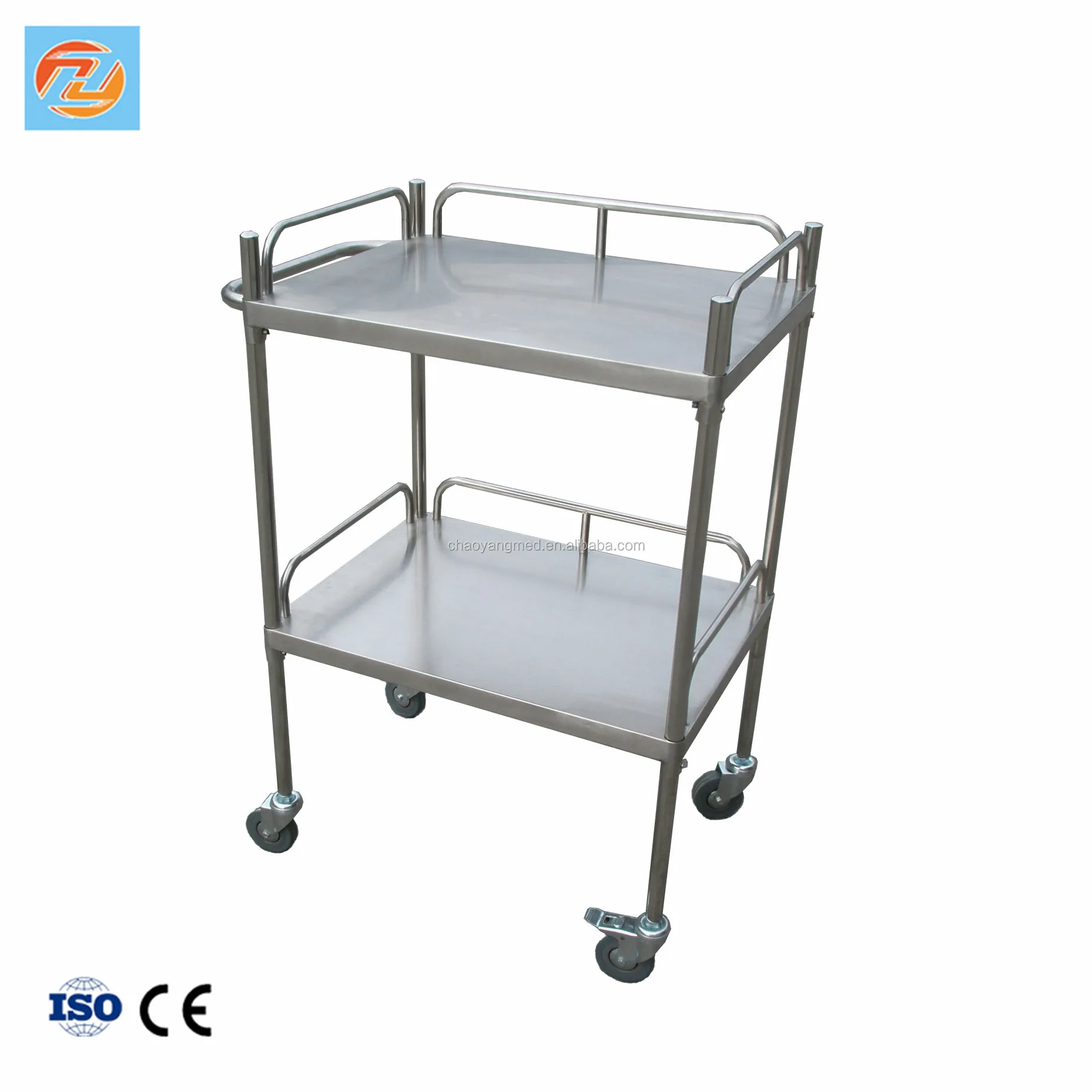 Hospital stainless steel medical dressing trolley carts medical