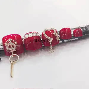 Factory 3d nail glitter zircon pendent rhinestones 3d nail charms nail accessories