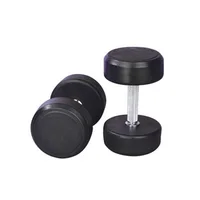 

TZ-3002 fixed black rubber dumbbell set/ sporting goods