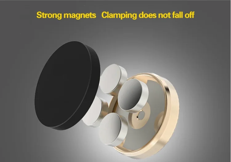 Hot Selling 2018 Amazon Factory Price Aluminum Alloy Magnetic Phone Holder For Car