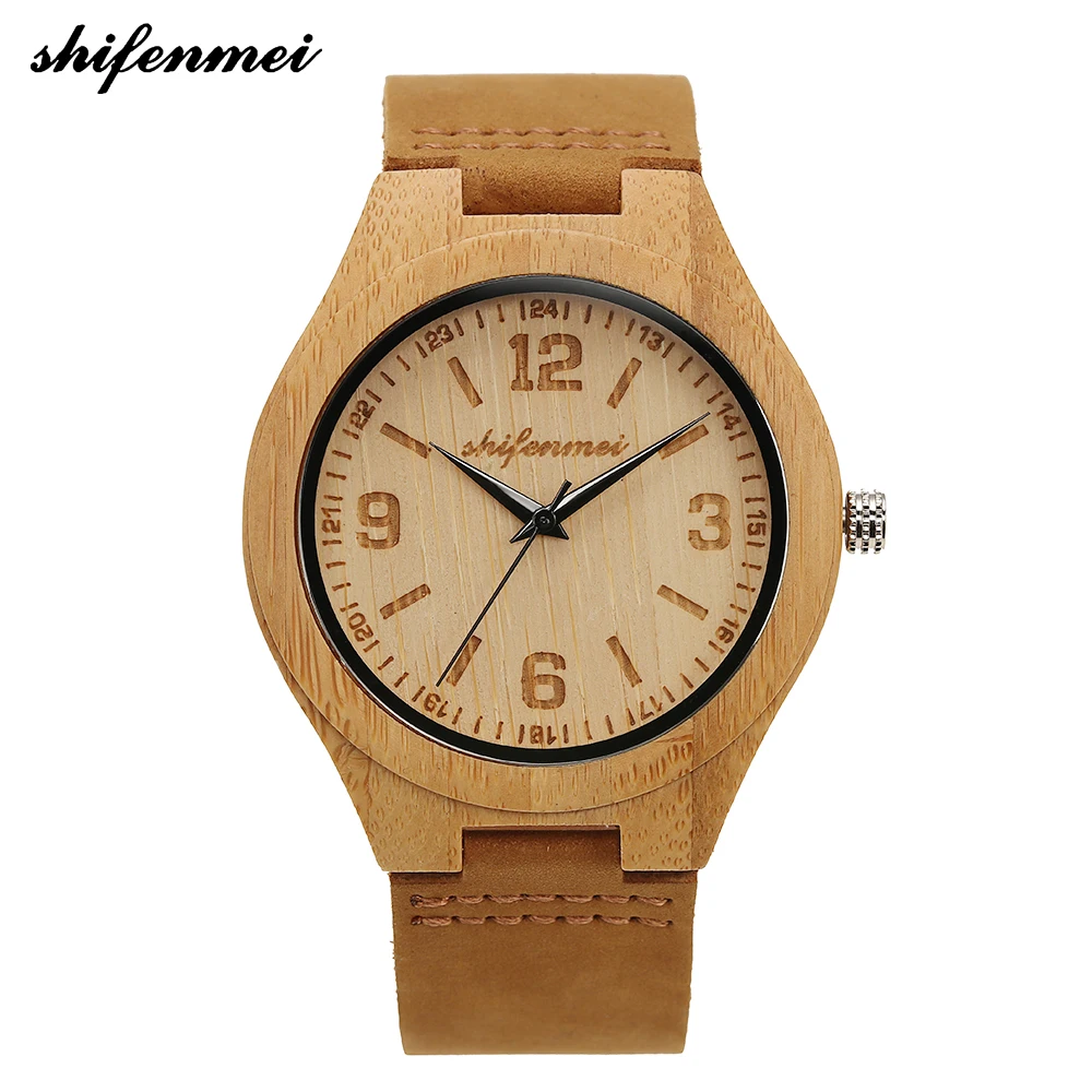 

Hot sale Shifenmei S2140 fashion minimalist bamboo watch, 1 color