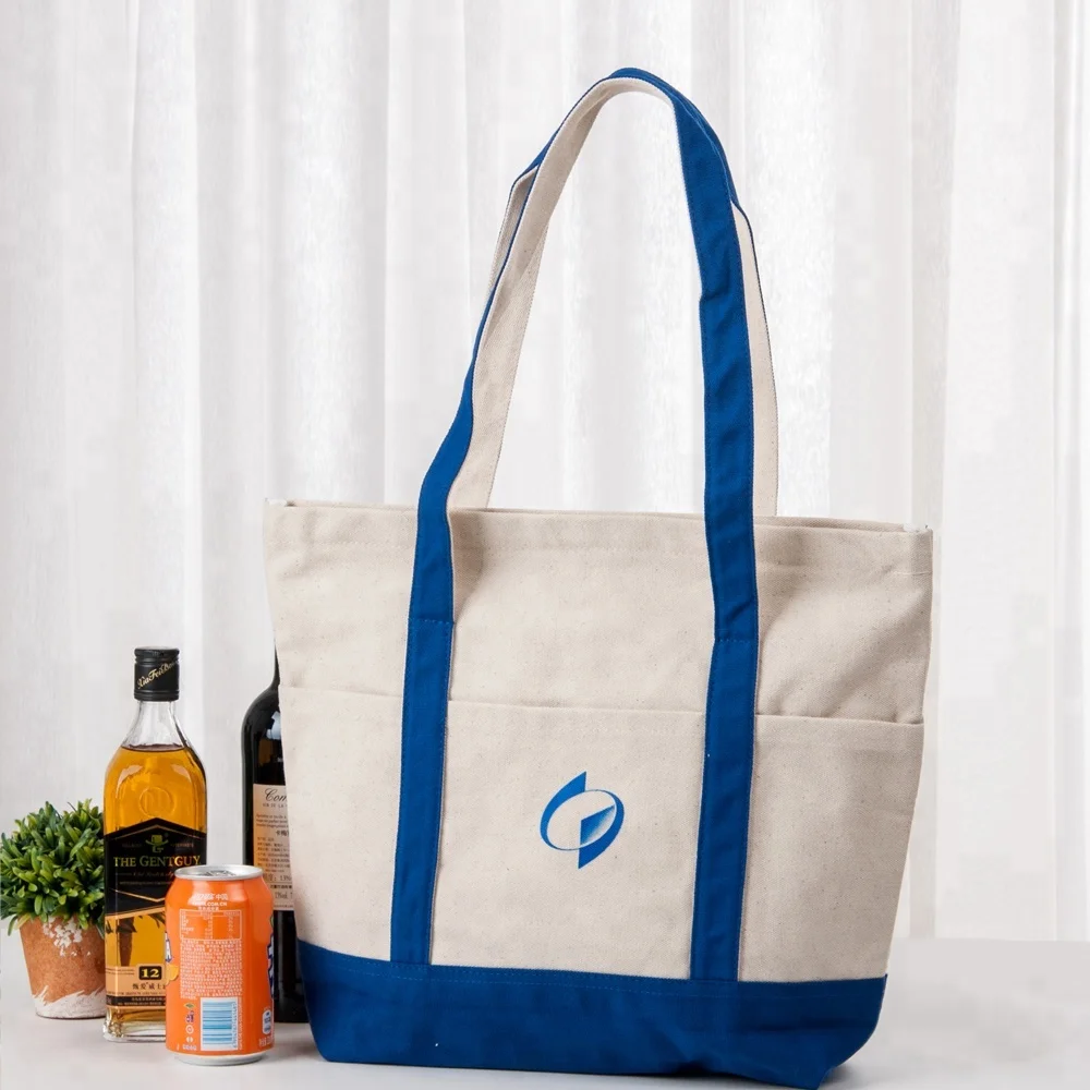 quilted tote bag with pockets