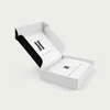 White color custom logo design corrugate paper box for shipping kraft paper packaging box for stockings