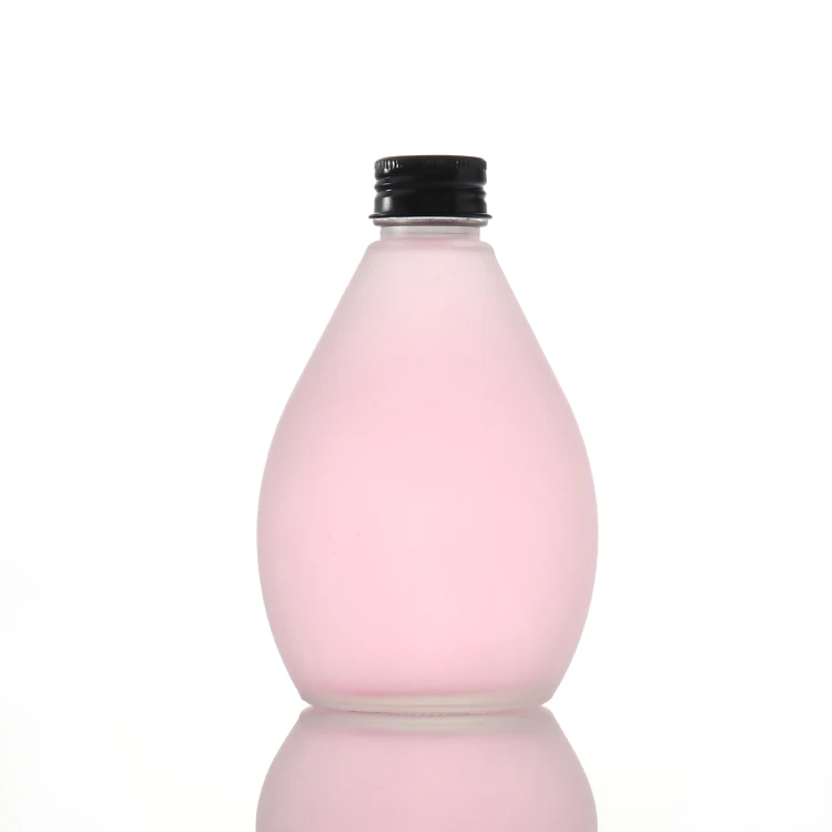 Unique Bulk Empty Small Cold Pressing Fresh Fruit Apple Juice 100ml 350ml 500ml light bulb glass bottle