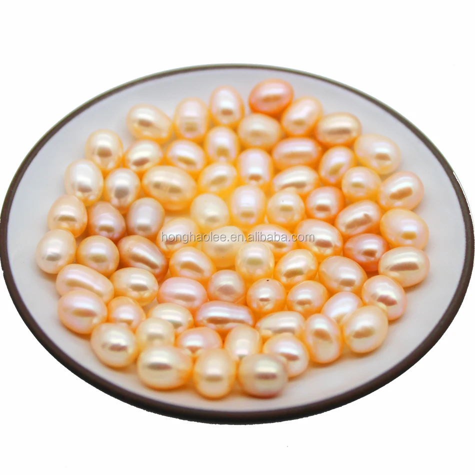 

undrilled without hole designer bulk freshwater pearl pink and purple coloured low price rice shaped loose seed pearls