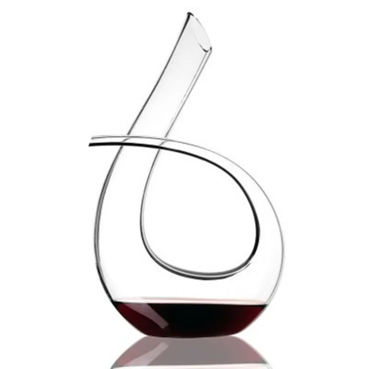 

Hot selling 2020 amazon 1300ml 6 shaped handmade leadfree crystal glass wine decanter with LFGB, Clear