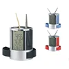 Electronic Digital Office Calendar Brush Pot Clock, Penholder Clock