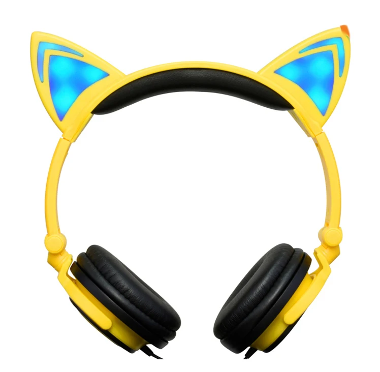 2018 hottest music Noise Cancelling enjoy cat ear glowing headphones in party