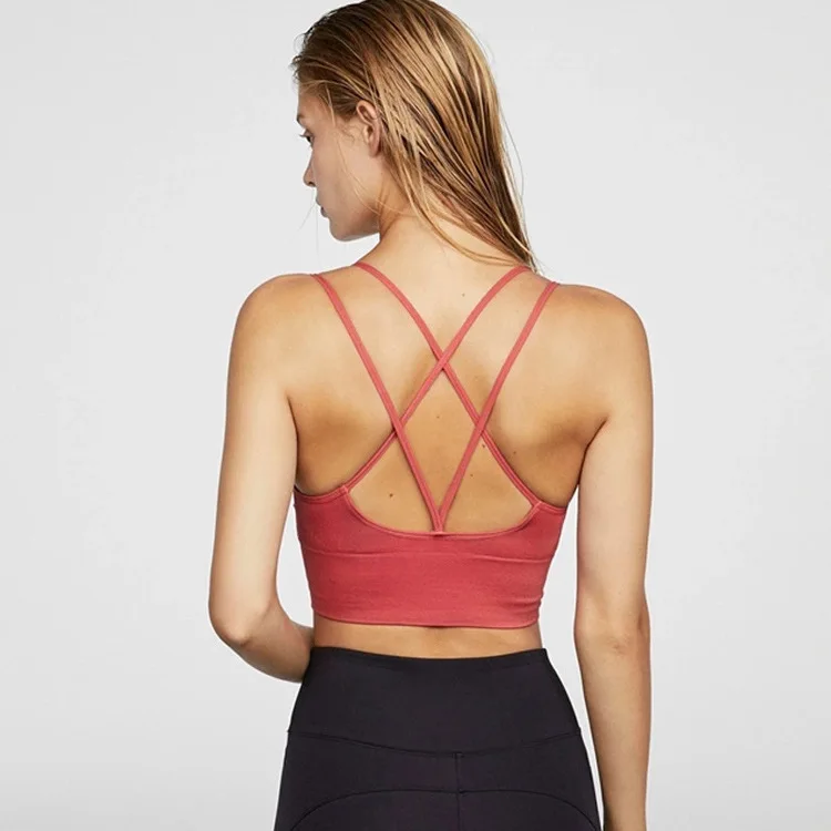 

Breathable High Impact Sports Bra Women cropped padded padded sports bra black for women push up, Black/red/green/orange