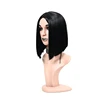 12 inch short straight black bob synthetic party wigs for halloween cosplay