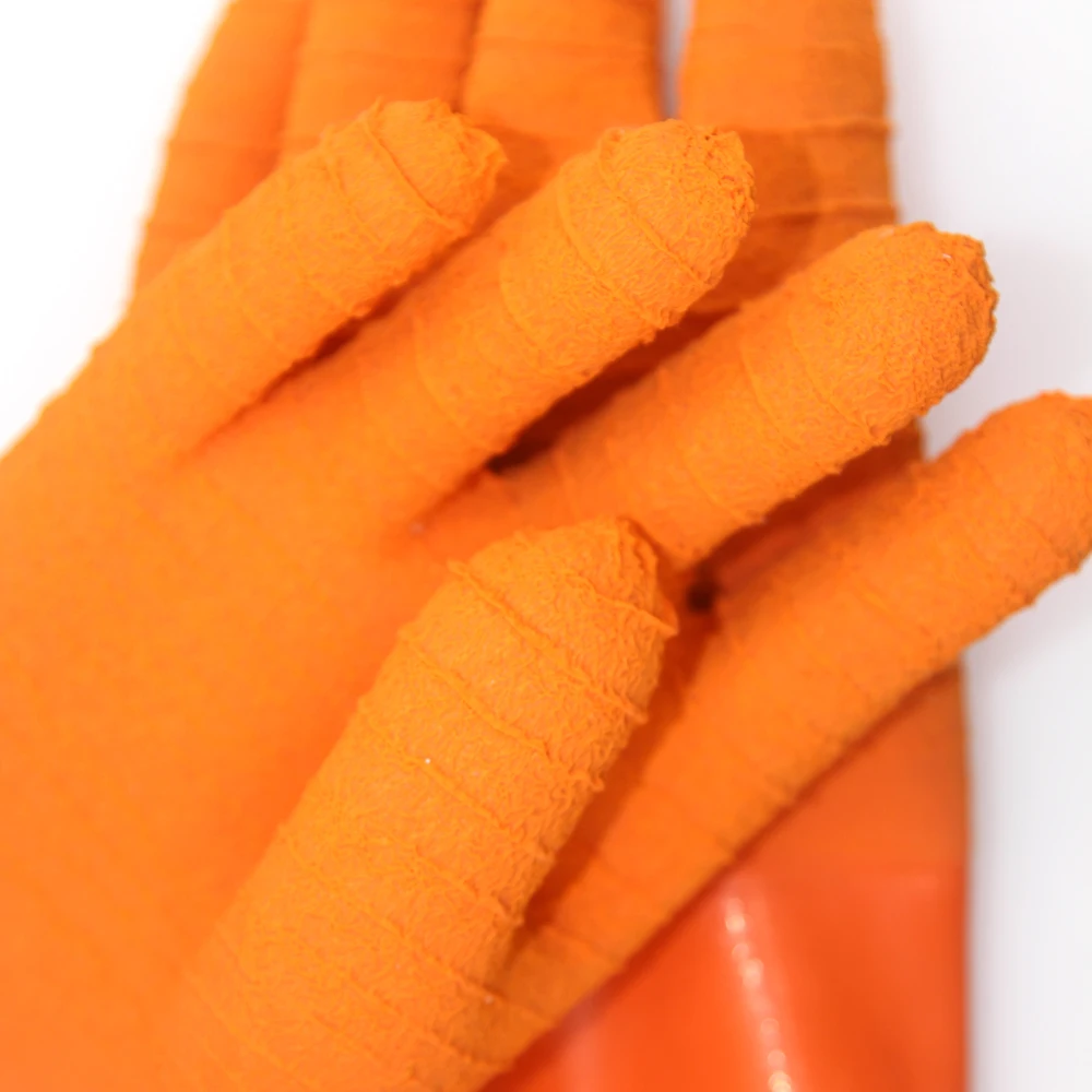 Trendy Style Cotton Gloves With Rubber Palm Latex Goalkeeper Gloves Long Sleeve Rubber Gloves