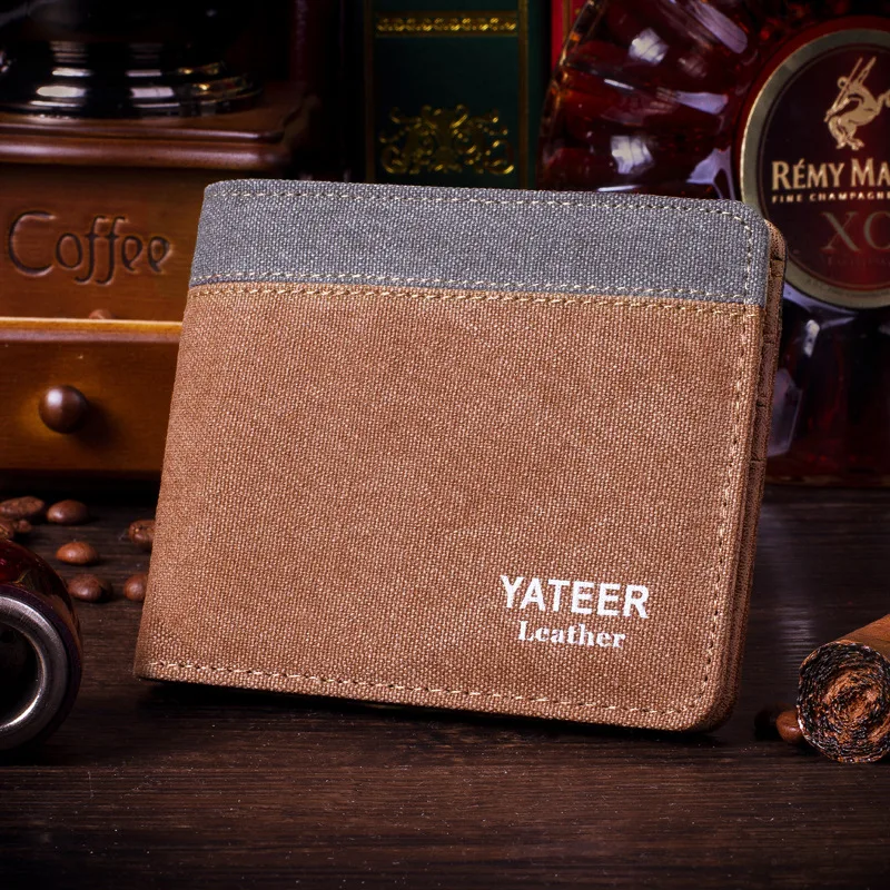 

Wholesale yateer slim canvas wallet men