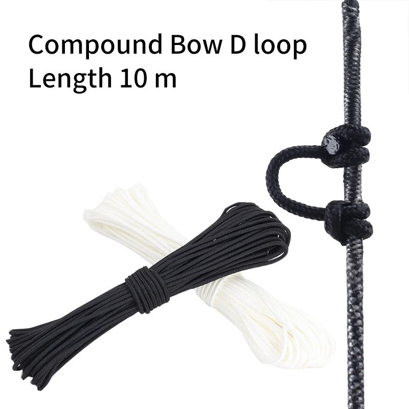 Archery Nocking D Loop Rope Release Material Compound Bow String Cord 10m 