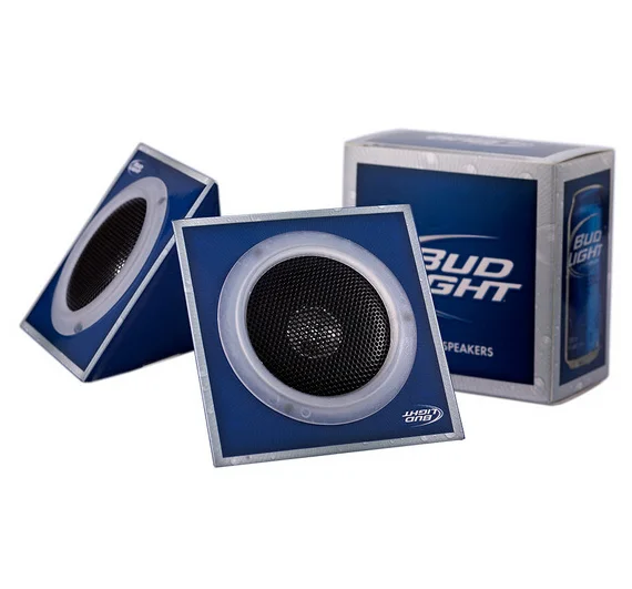 Diy Square Recycle Printing Mini Foldable Cardboard Paper Box Speaker