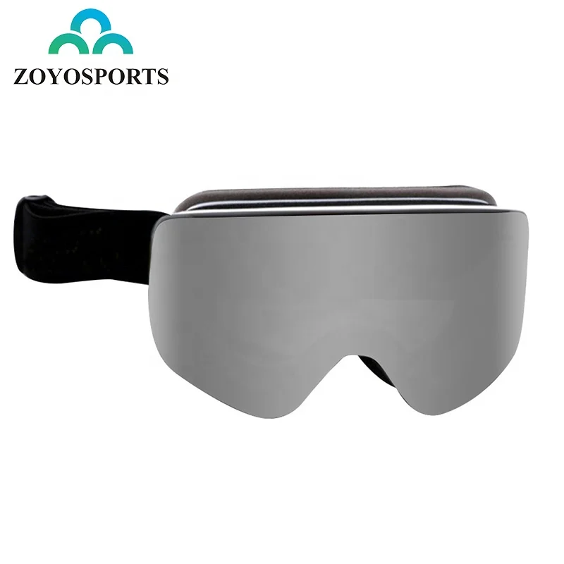 

ZOYOSPORTS High Quality Custom Logo Anti-scratch Snow Glass Anti-fog Skiing Goggle Shock Resistance Magnetic Ski Goggles, Customized