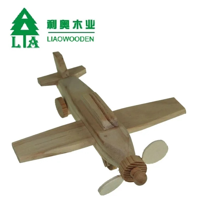 Sturdy and useful Handcrafted wood baby plane toy