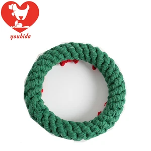 Amazon Hot selling High Quality Christmas Handmade Cotton Toy Pet Chew knot toys